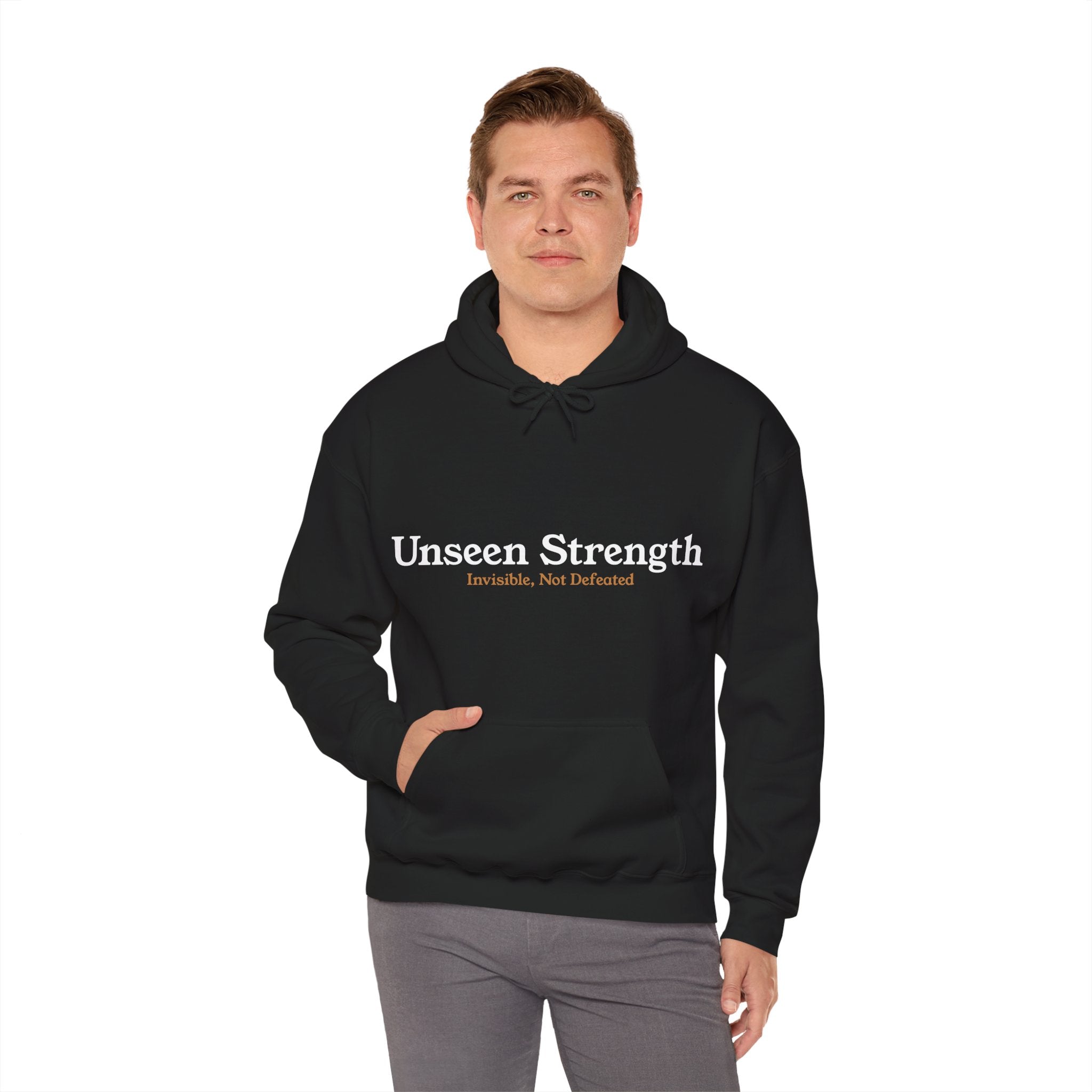 Unseen Strength Hoodie — "Invisible, Not Defeated"
