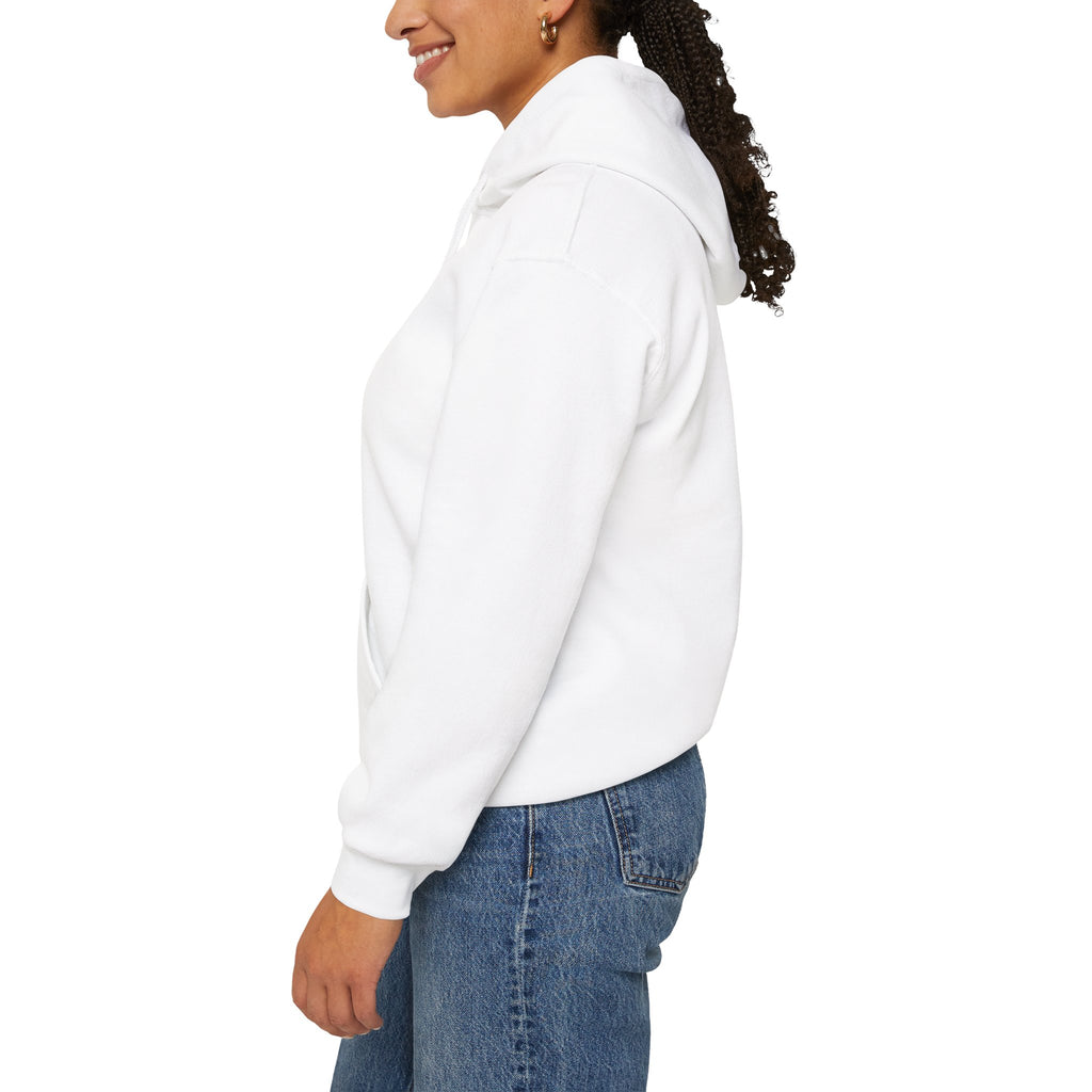 Health Symbol Hoodie – Minimal Pastel Cross & Leaf Wellness Graphic Hoodie