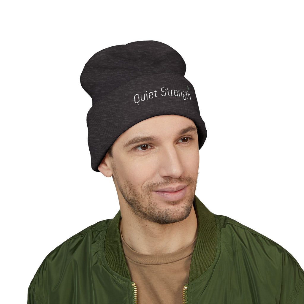 Quiet Strength Embroidered Cuffed Beanie