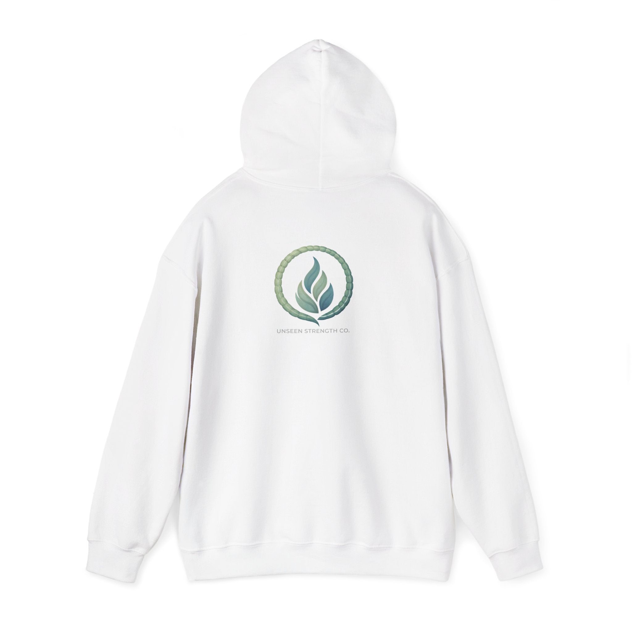 Health Symbol Hoodie – Minimal Pastel Cross & Leaf Wellness Graphic Hoodie