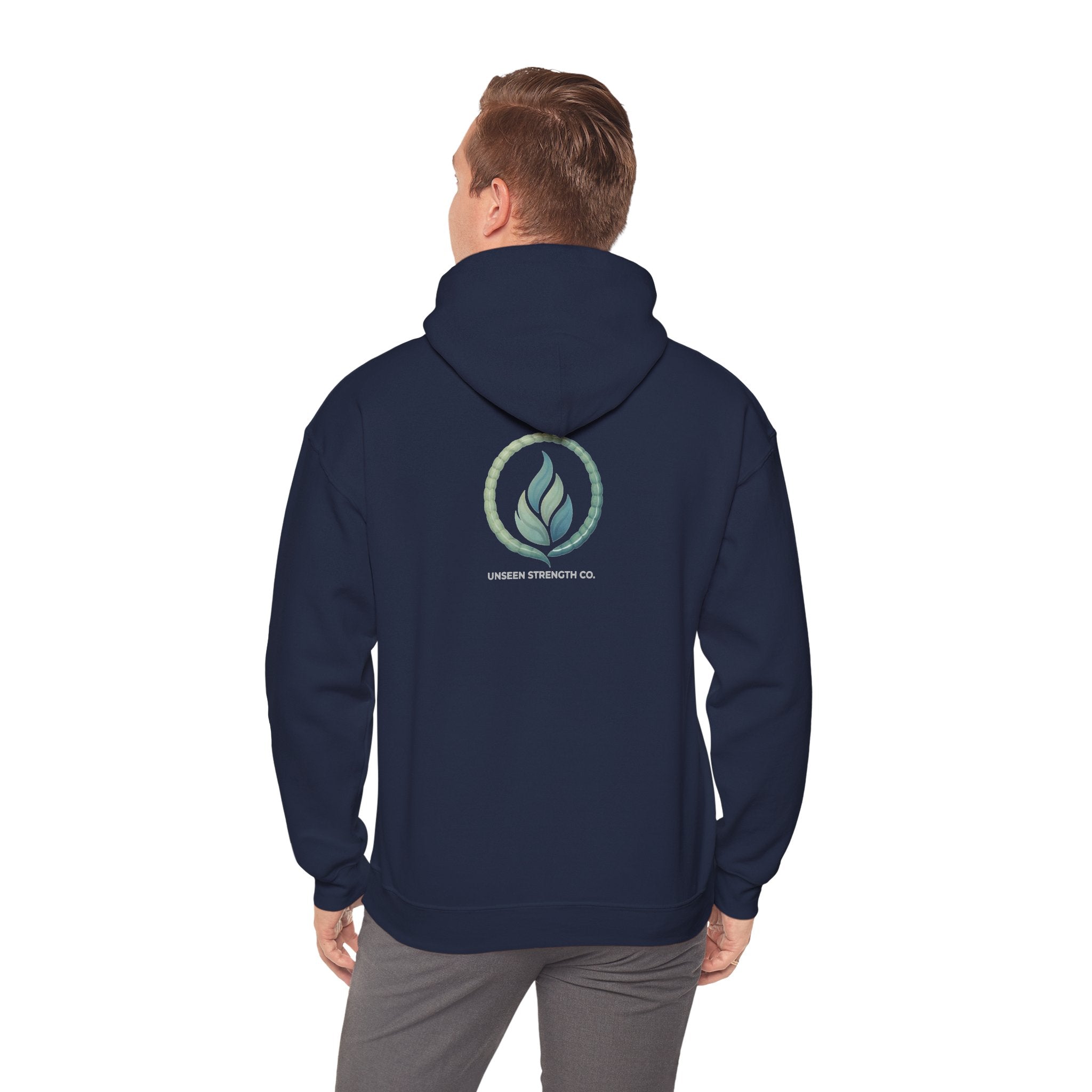 Health Symbol Hoodie – Minimal Pastel Cross & Leaf Wellness Graphic Hoodie