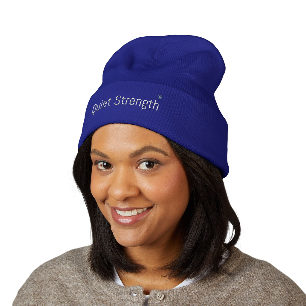 Quiet Strength Embroidered Cuffed Beanie