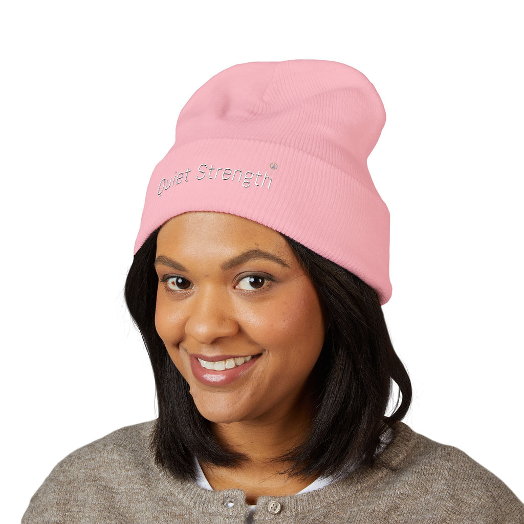 Quiet Strength Embroidered Cuffed Beanie