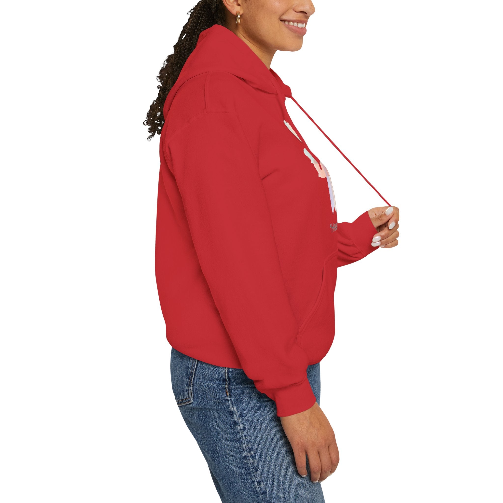 Health Symbol Hoodie – Minimal Pastel Cross & Leaf Wellness Graphic Hoodie