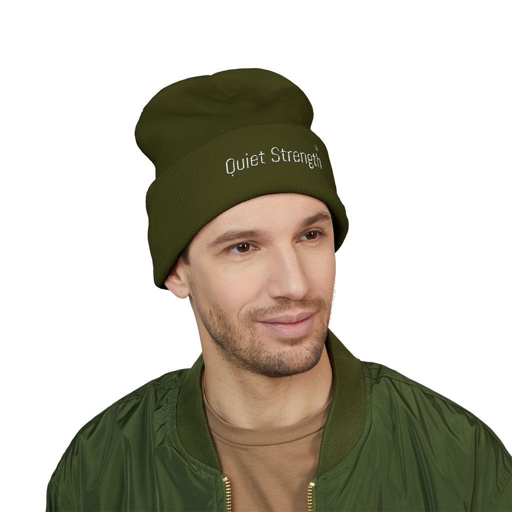 Quiet Strength Embroidered Cuffed Beanie