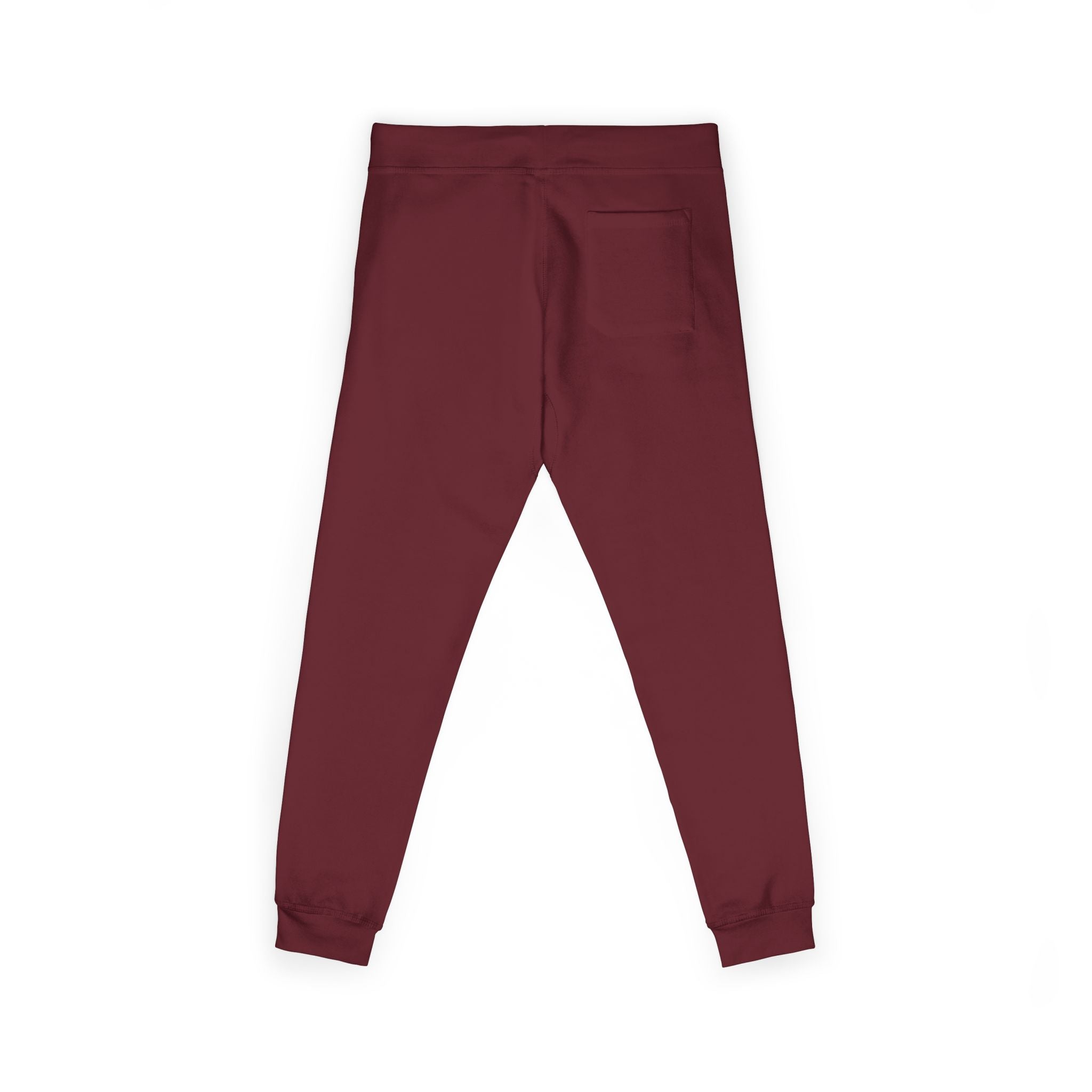 Embroidered Laurel Logo Sweatpants — White Fleece Joggers