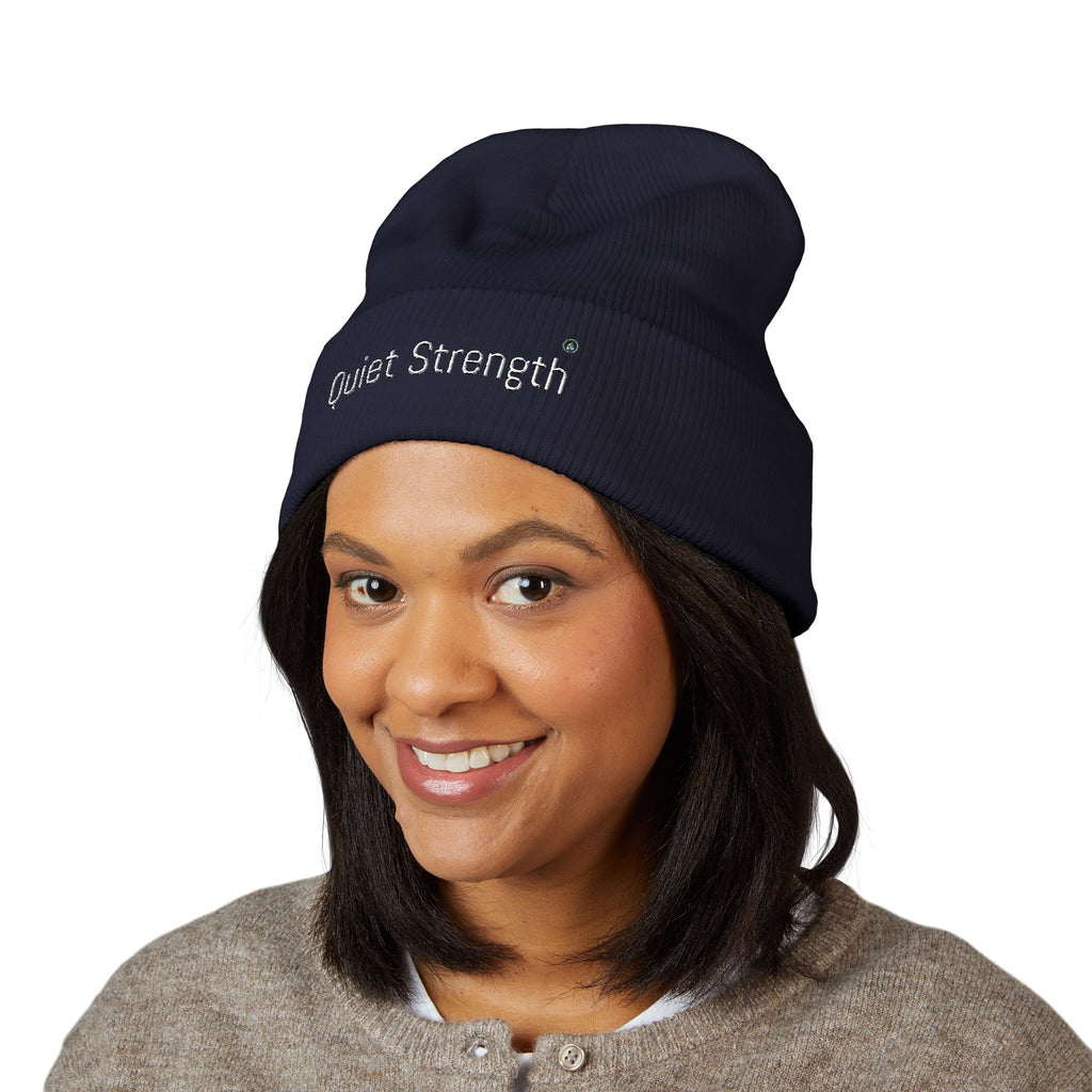 Quiet Strength Embroidered Cuffed Beanie