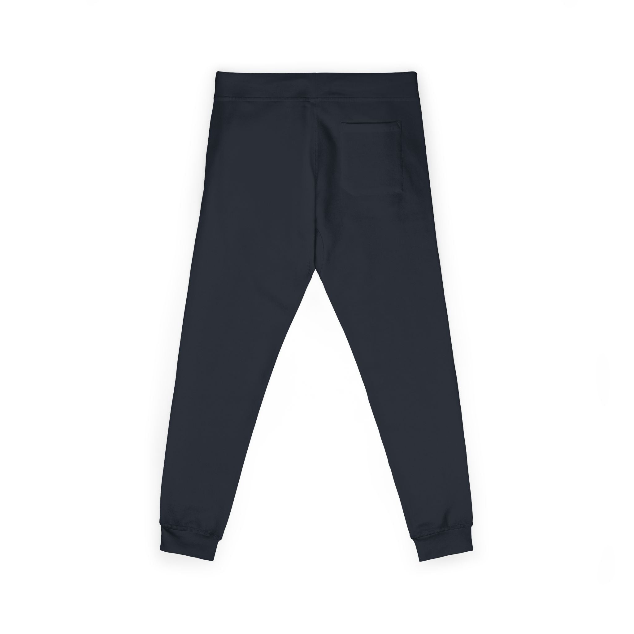 Embroidered Laurel Logo Sweatpants — White Fleece Joggers