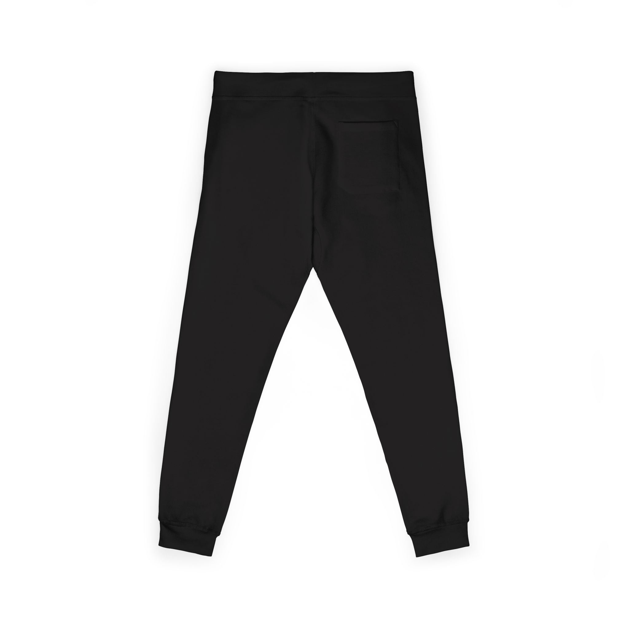 Embroidered Laurel Logo Sweatpants — White Fleece Joggers
