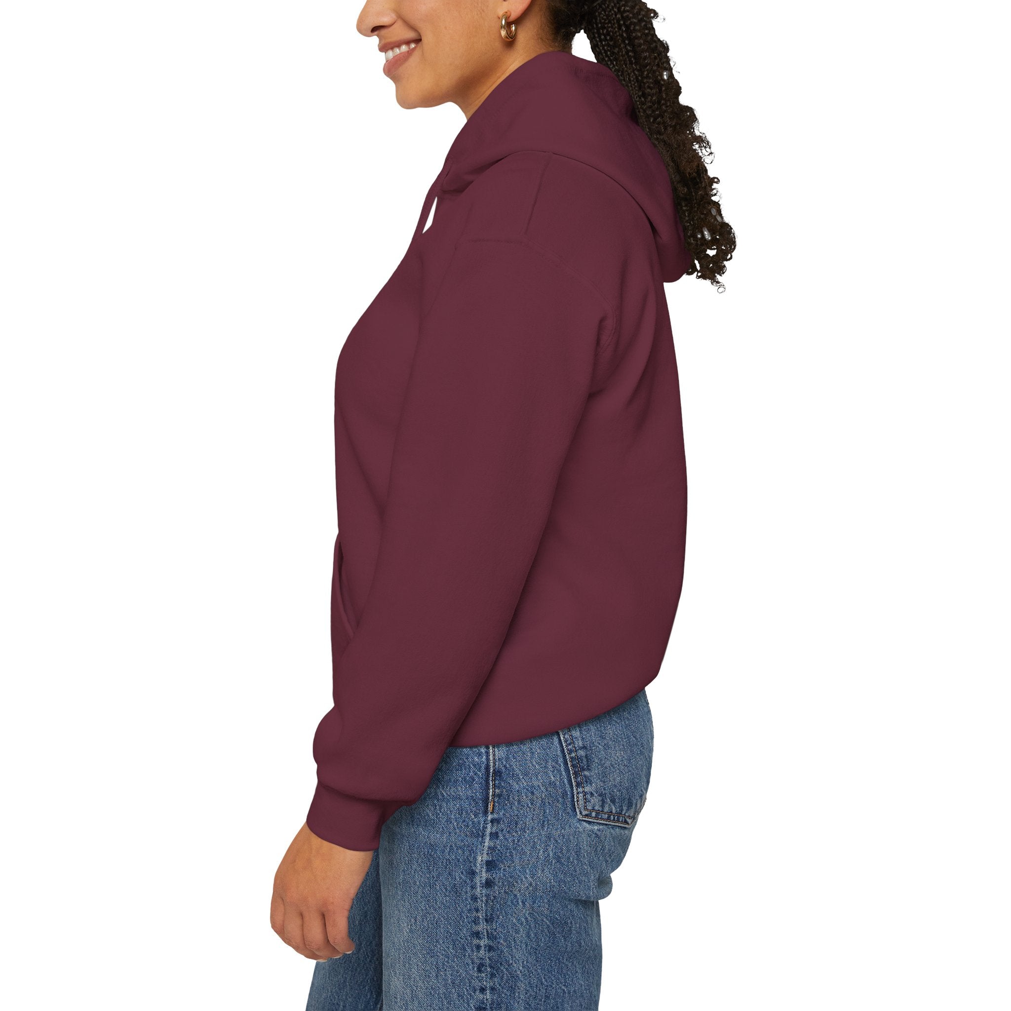 Health Symbol Hoodie – Minimal Pastel Cross & Leaf Wellness Graphic Hoodie