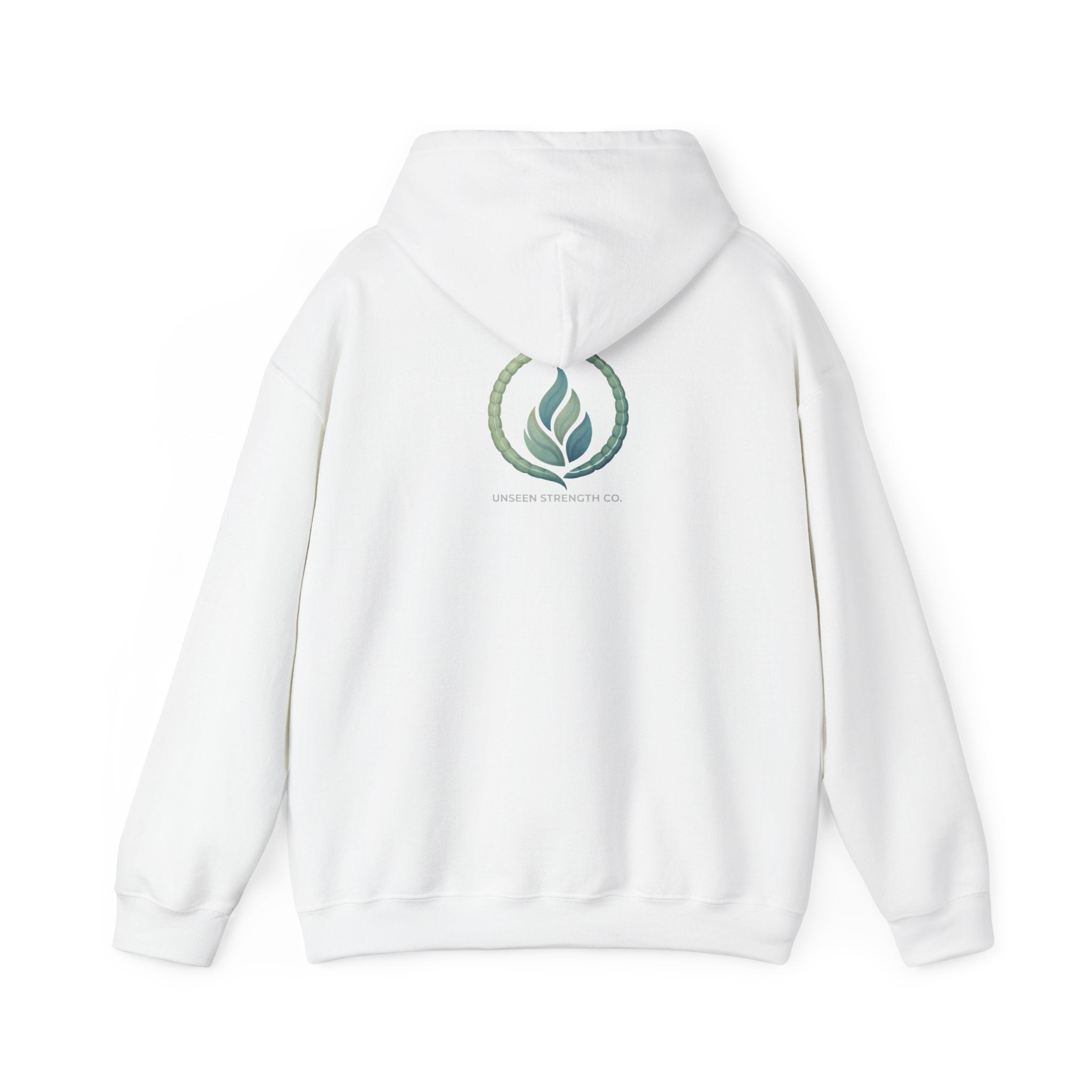 Health Symbol Hoodie – Minimal Pastel Cross & Leaf Wellness Graphic Hoodie