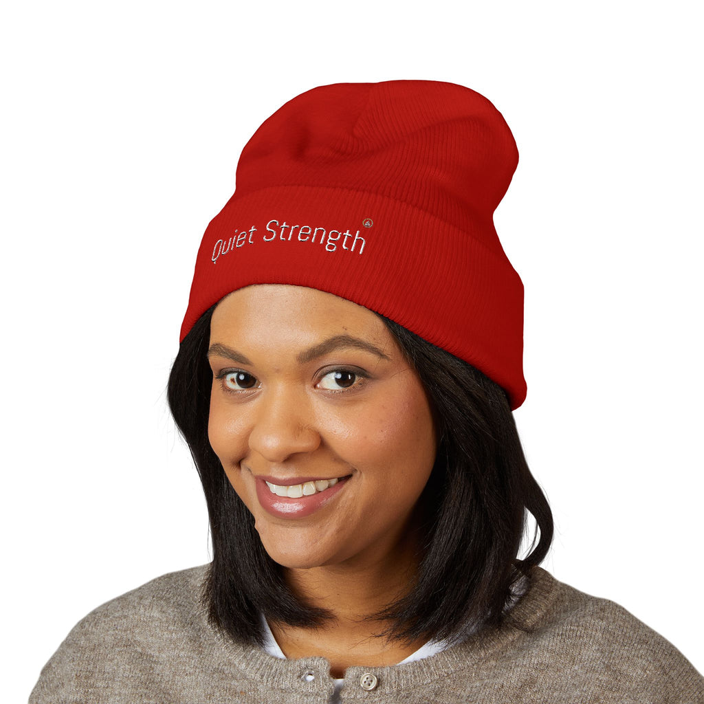 Quiet Strength Embroidered Cuffed Beanie