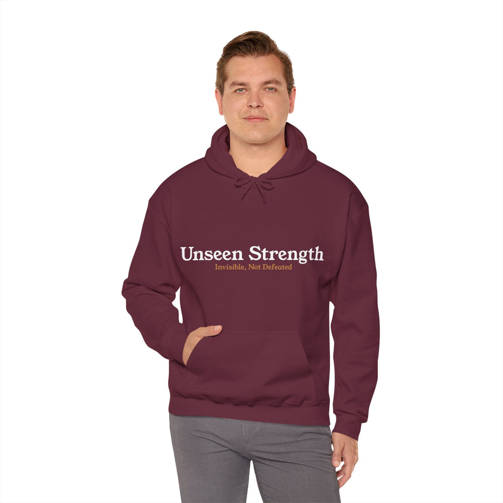 Unseen Strength Hoodie — "Invisible, Not Defeated"