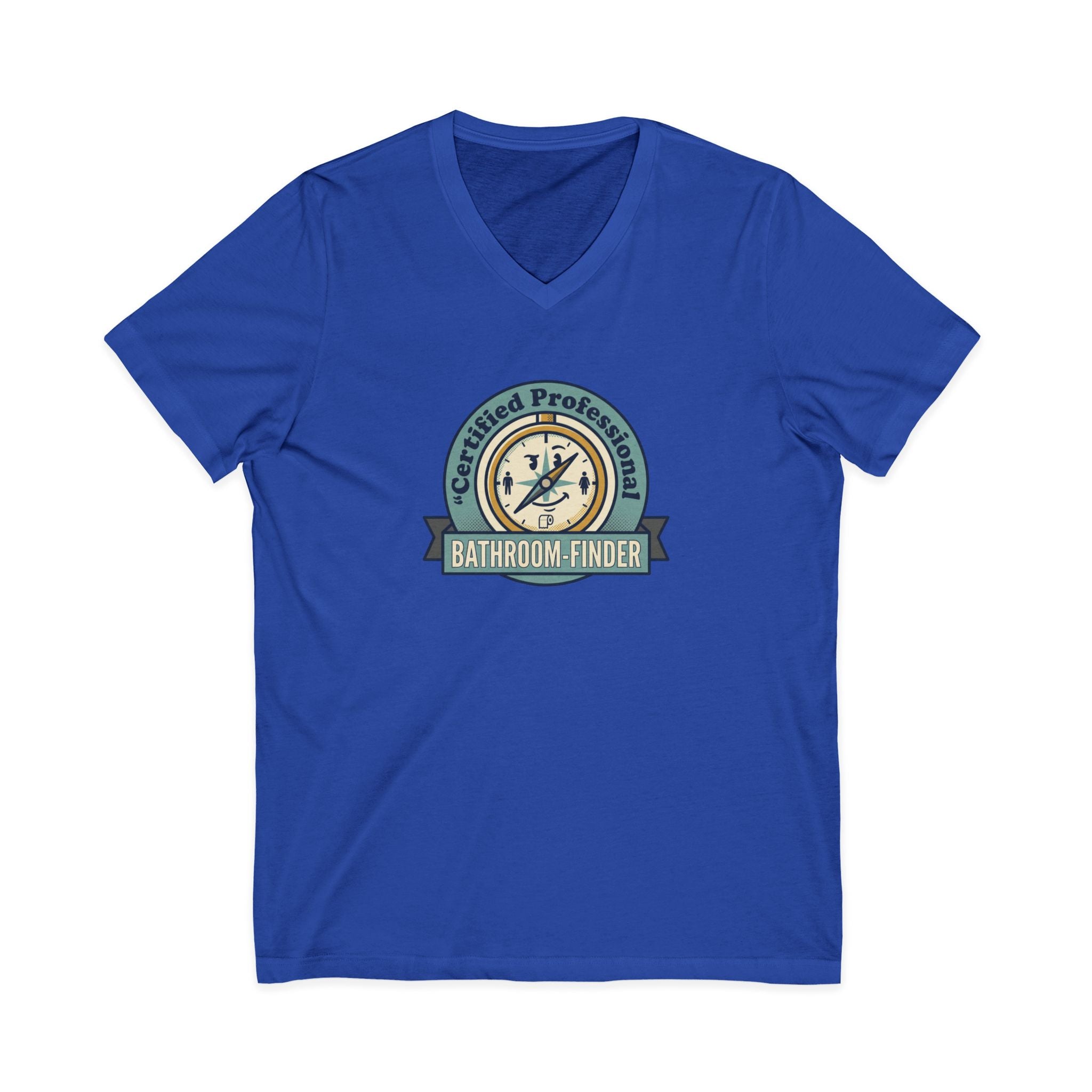 Bathroom Finder V-Neck Tee - Unseen Strength Co