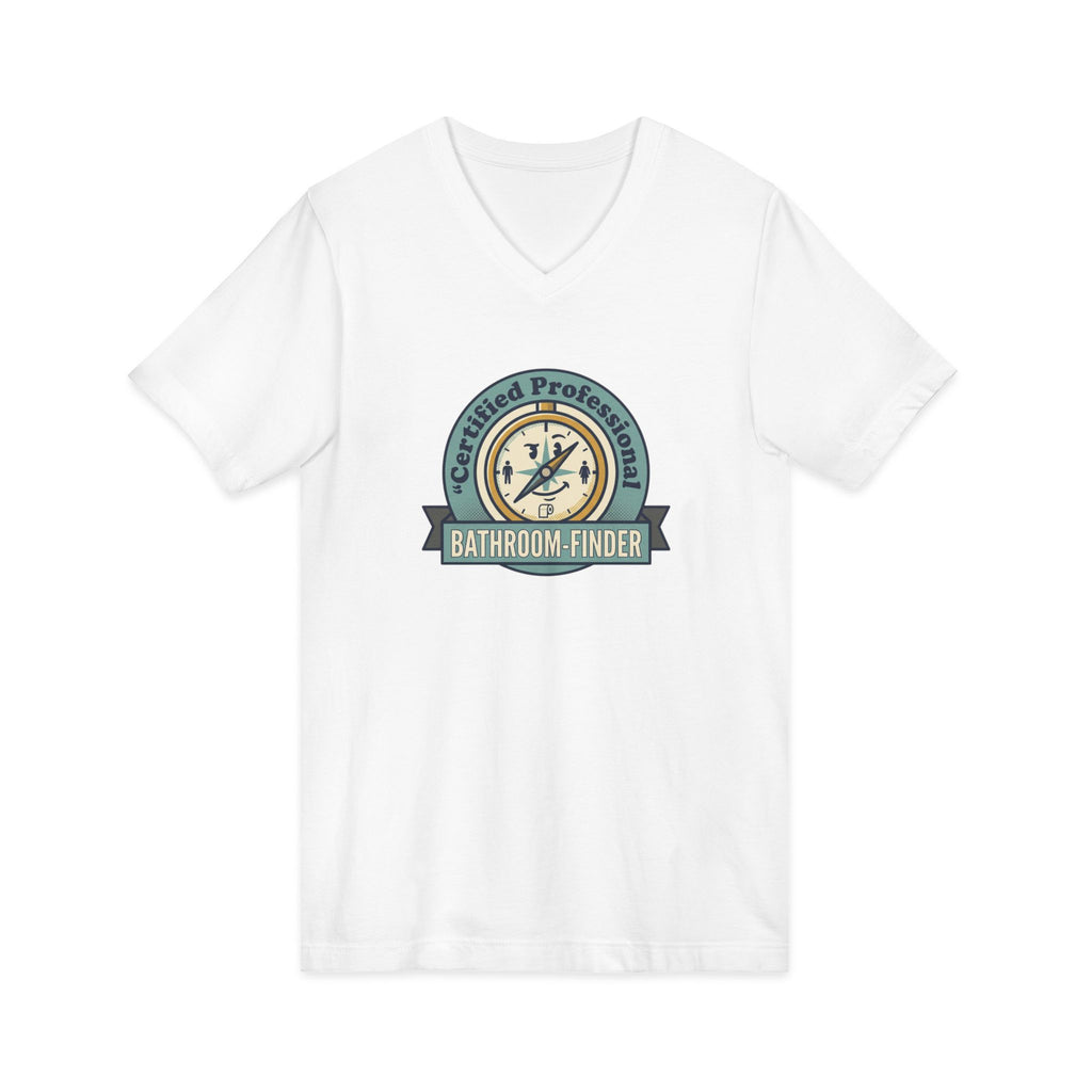 Bathroom Finder V-Neck Tee - Unseen Strength Co