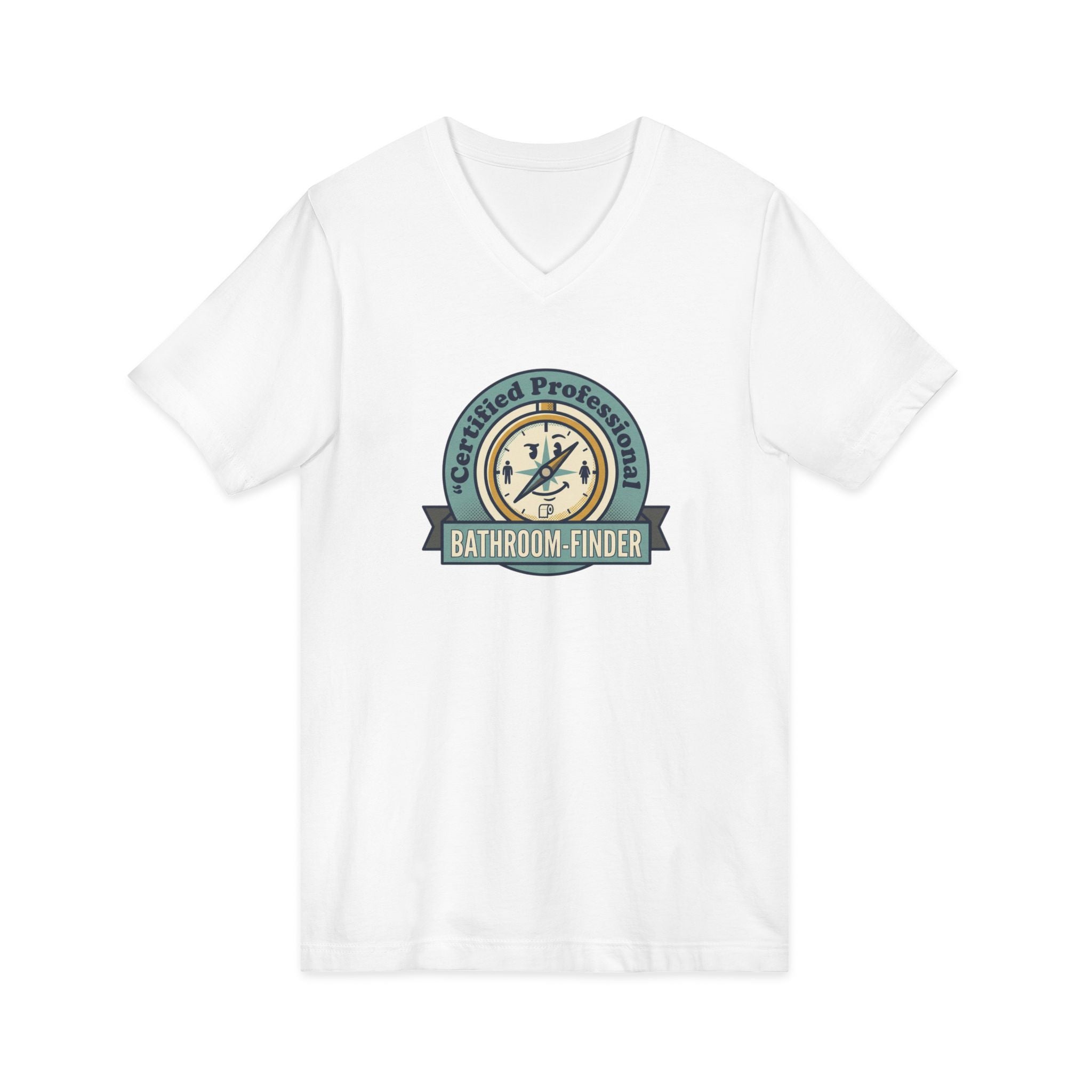Bathroom Finder V-Neck Tee - Unseen Strength Co