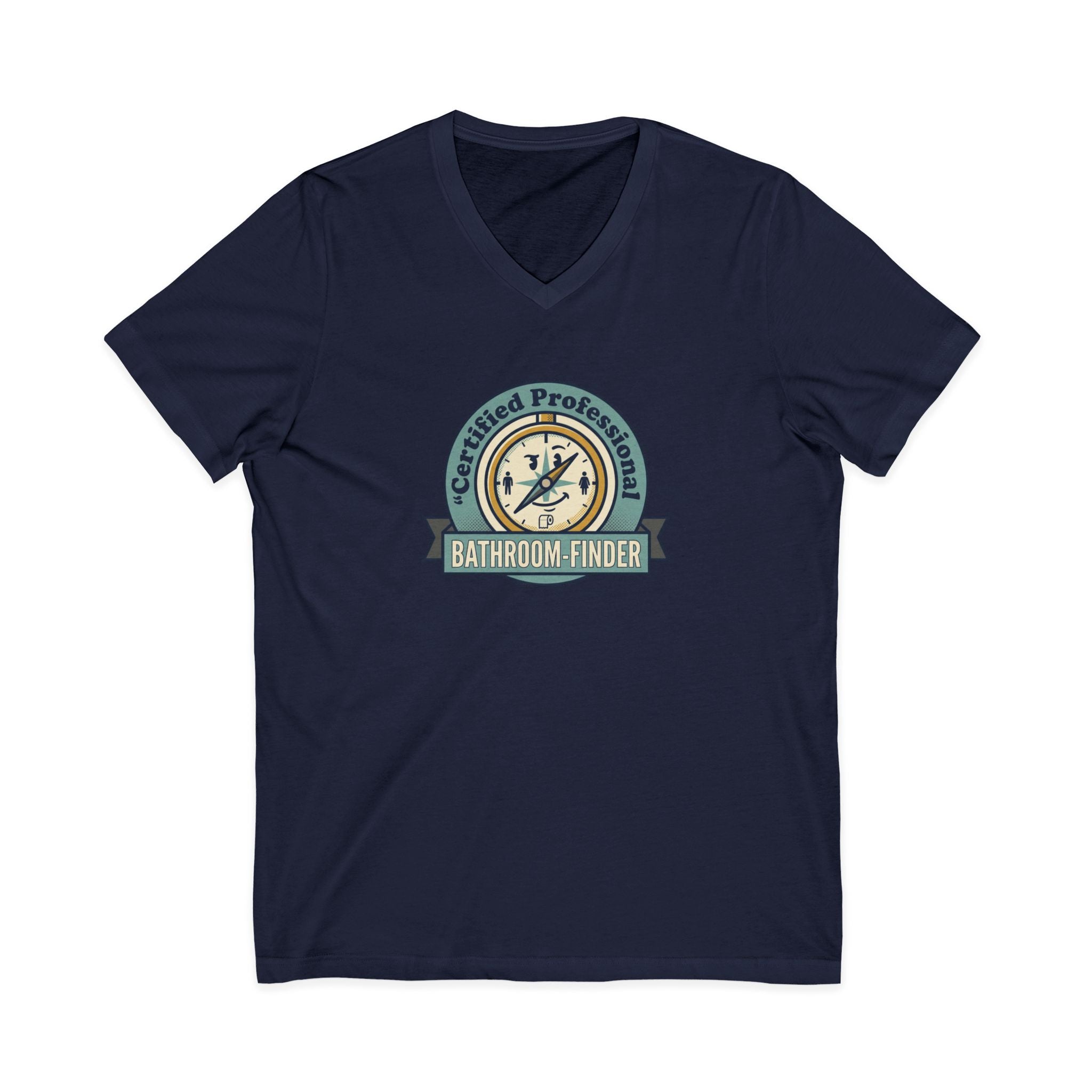 Bathroom Finder V-Neck Tee - Unseen Strength Co