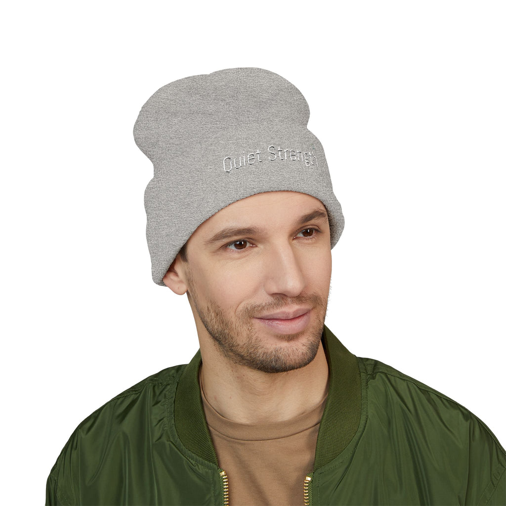 Quiet Strength Embroidered Cuffed Beanie