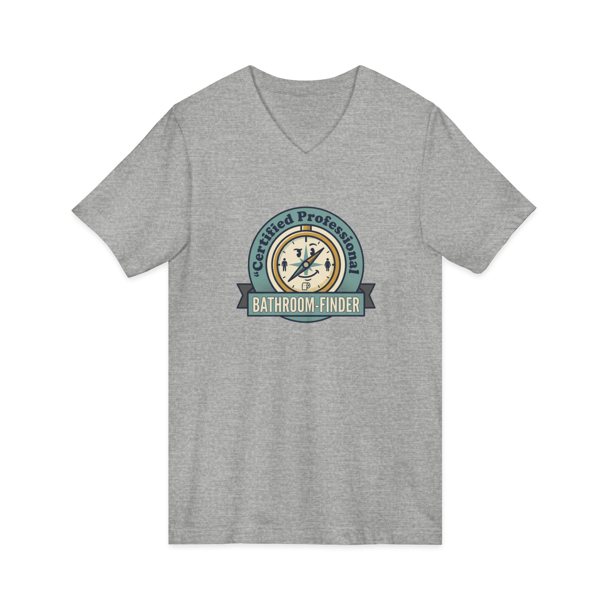 Bathroom Finder V-Neck Tee - Unseen Strength Co