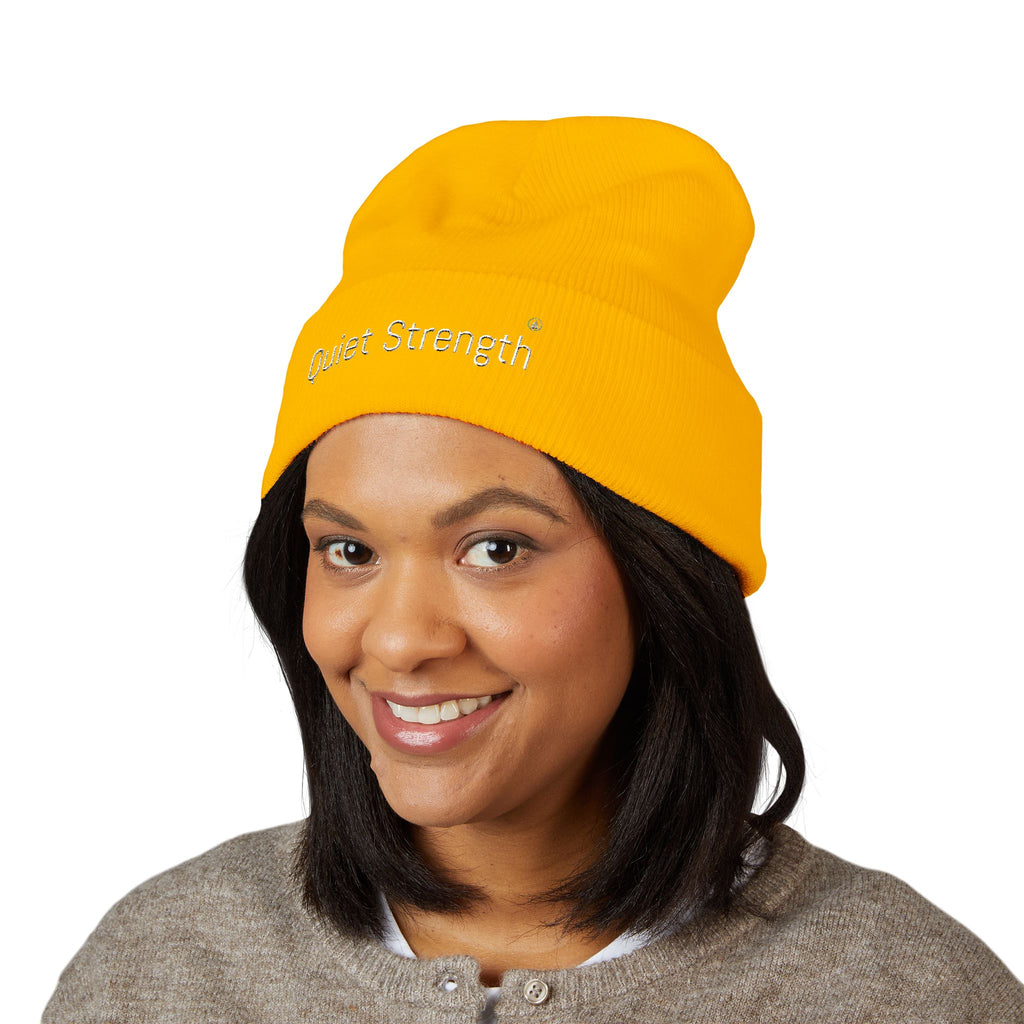 Quiet Strength Embroidered Cuffed Beanie