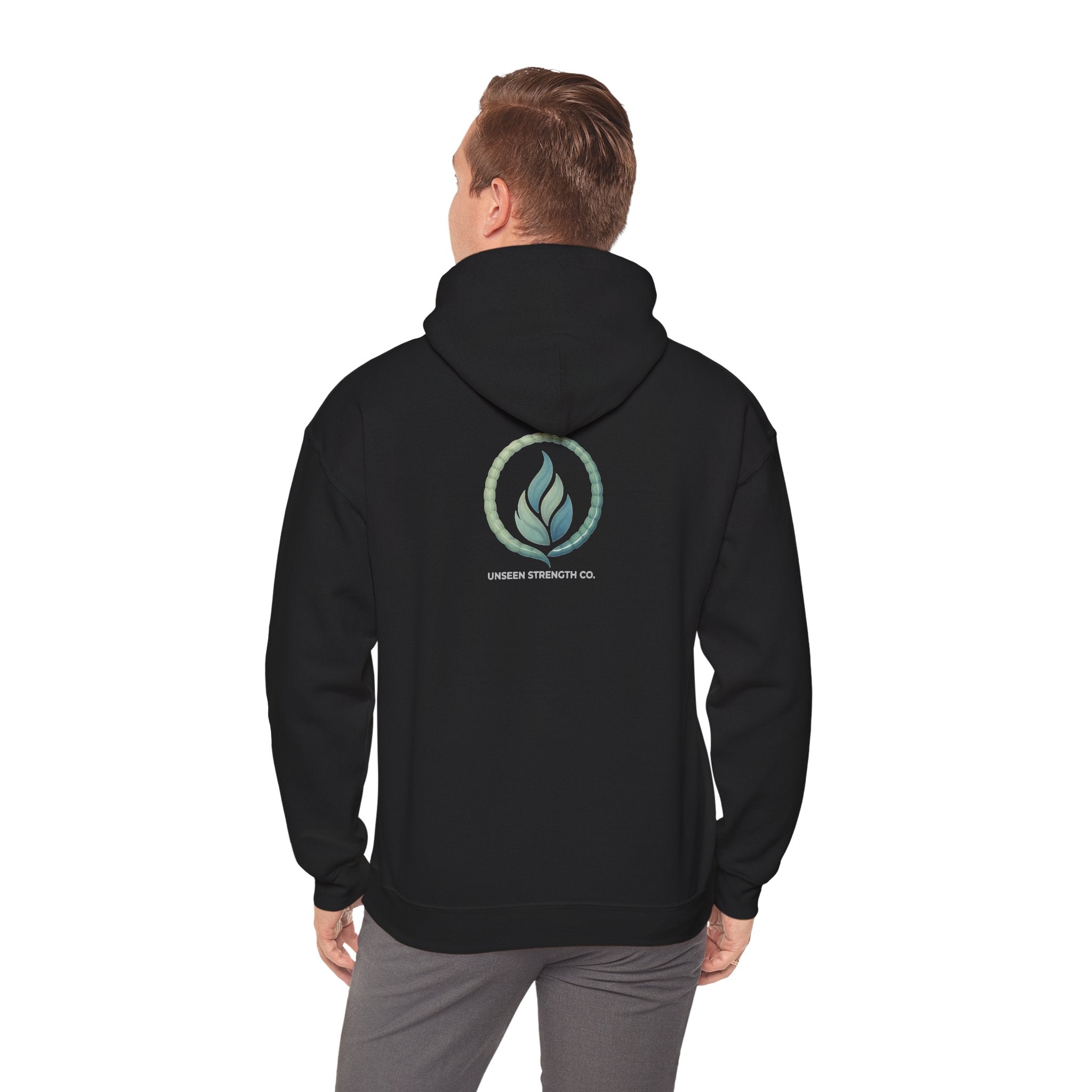 Health Symbol Hoodie – Minimal Pastel Cross & Leaf Wellness Graphic Hoodie
