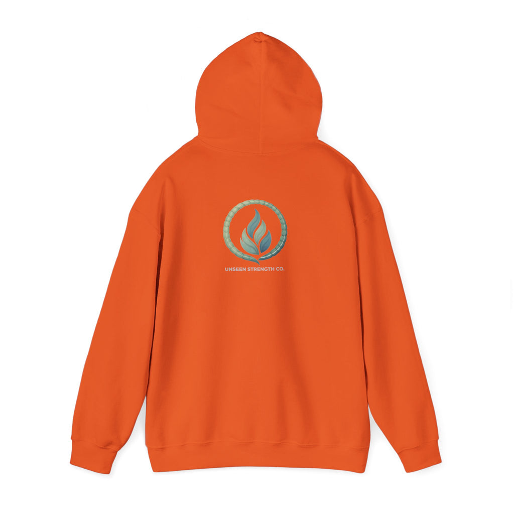 Health Symbol Hoodie – Minimal Pastel Cross & Leaf Wellness Graphic Hoodie