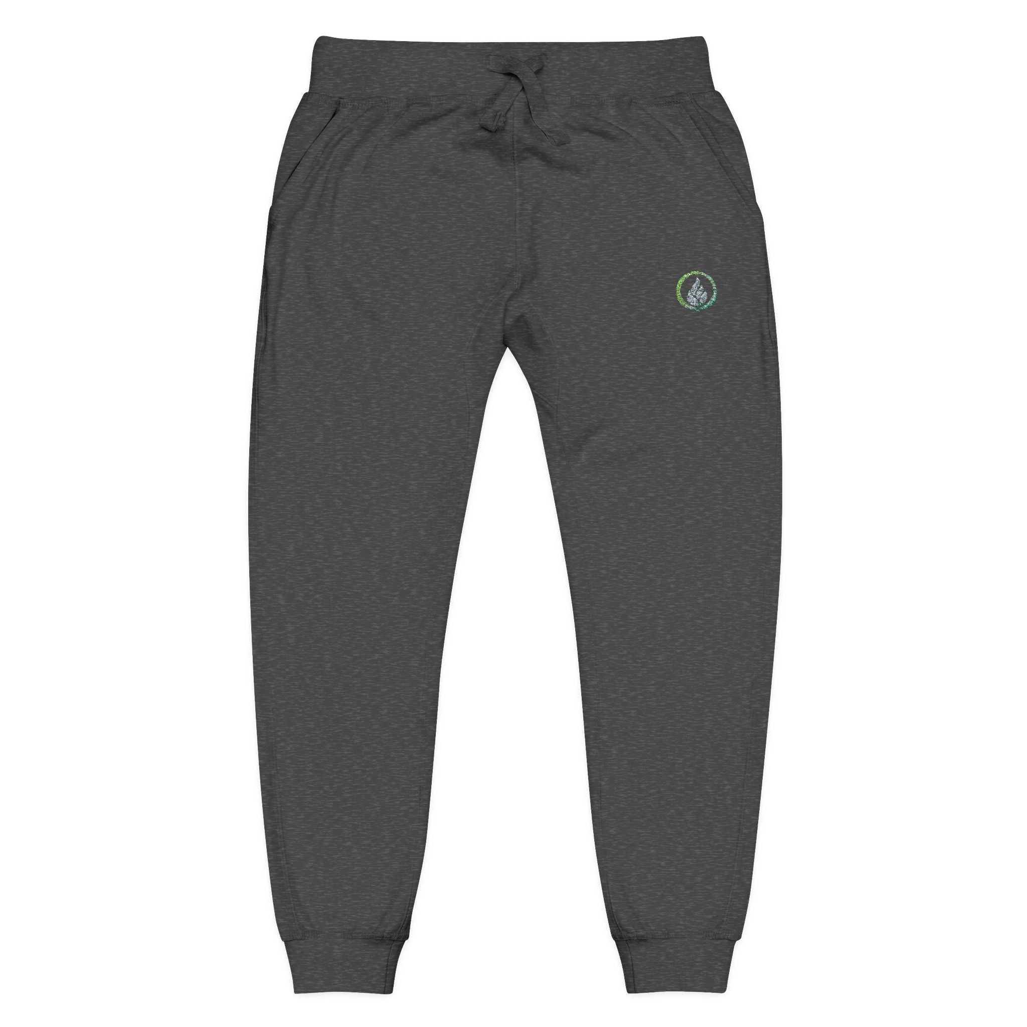 Bestickte Laurel-Logo-Sweatpants – Weiße Fleece-Jogginghose