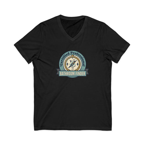 Bathroom Finder V-Neck Tee - Unseen Strength Co