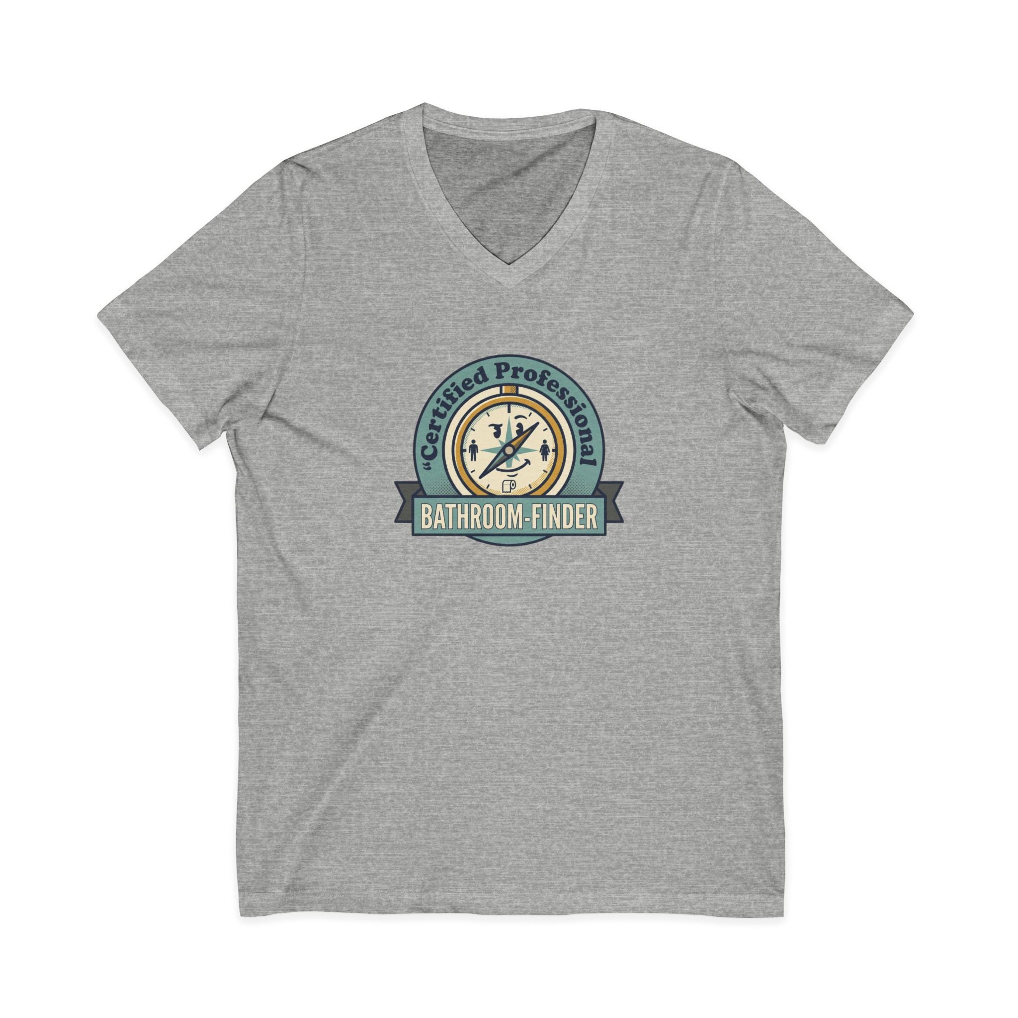 Bathroom Finder V-Neck Tee - Unseen Strength Co