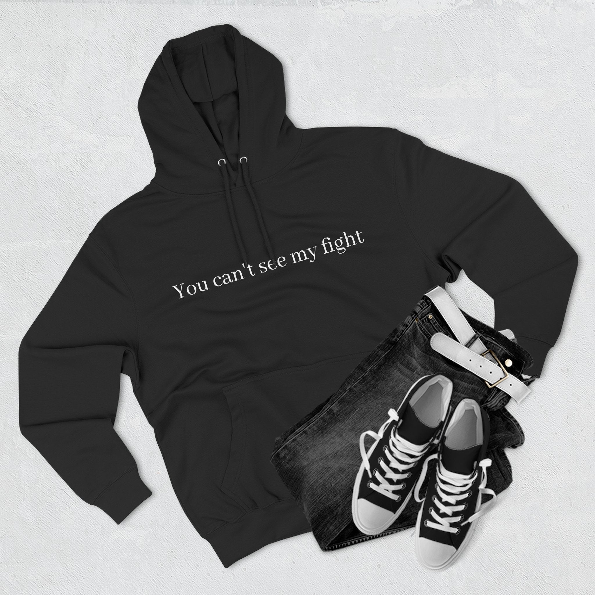 You Can't See My Fight Hoodie — Mental Health Awareness Fleece Pullover