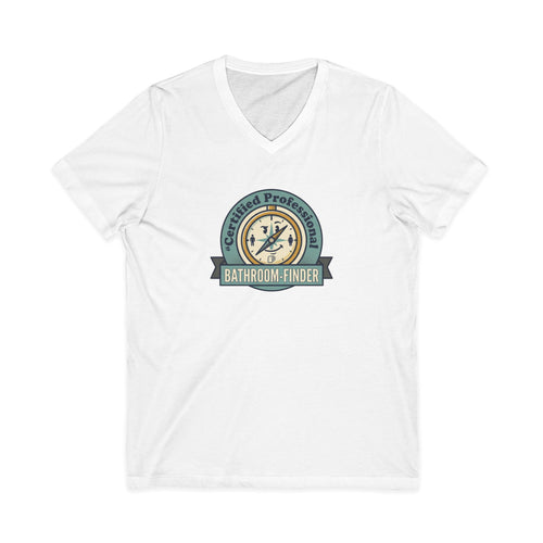 Bathroom Finder V-Neck Tee - Unseen Strength Co
