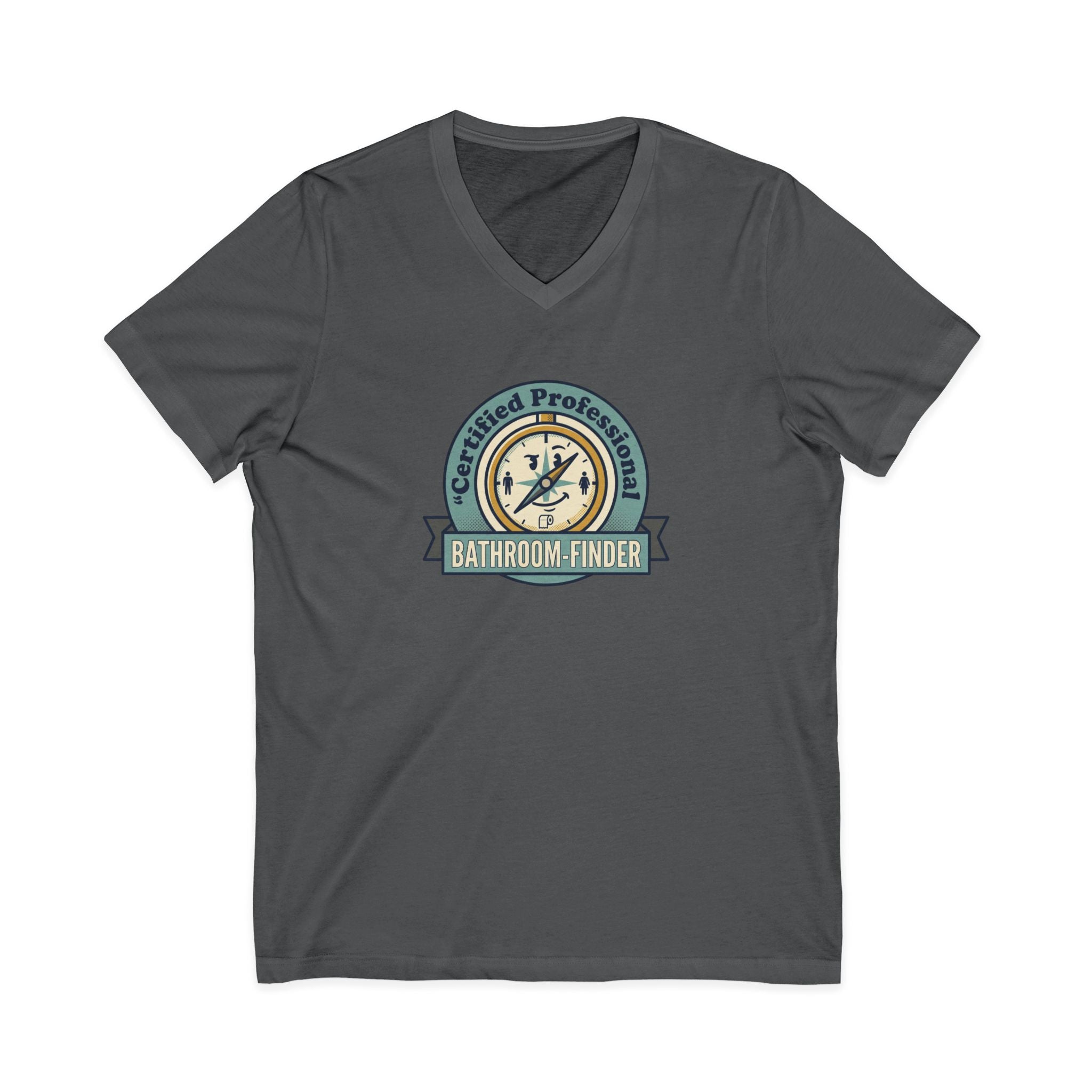 Bathroom Finder V-Neck Tee - Unseen Strength Co