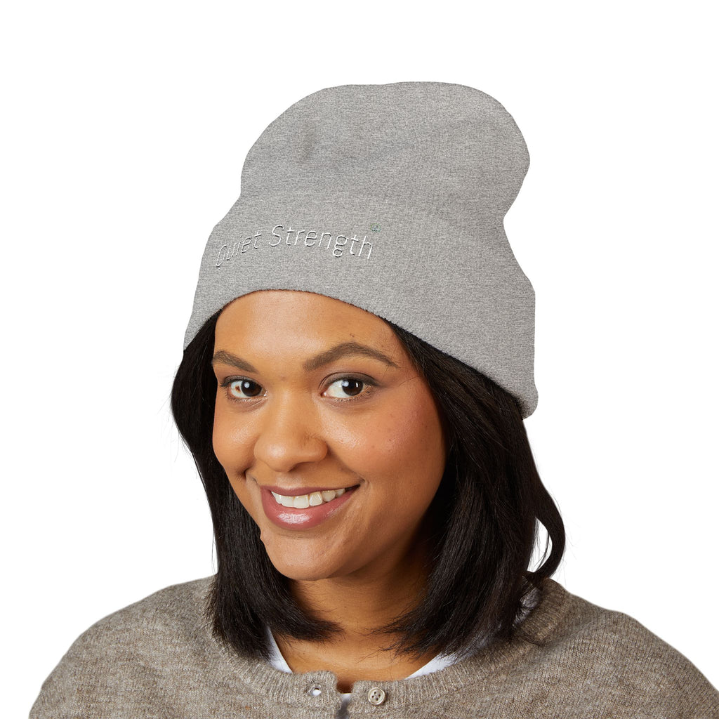 Quiet Strength Embroidered Cuffed Beanie