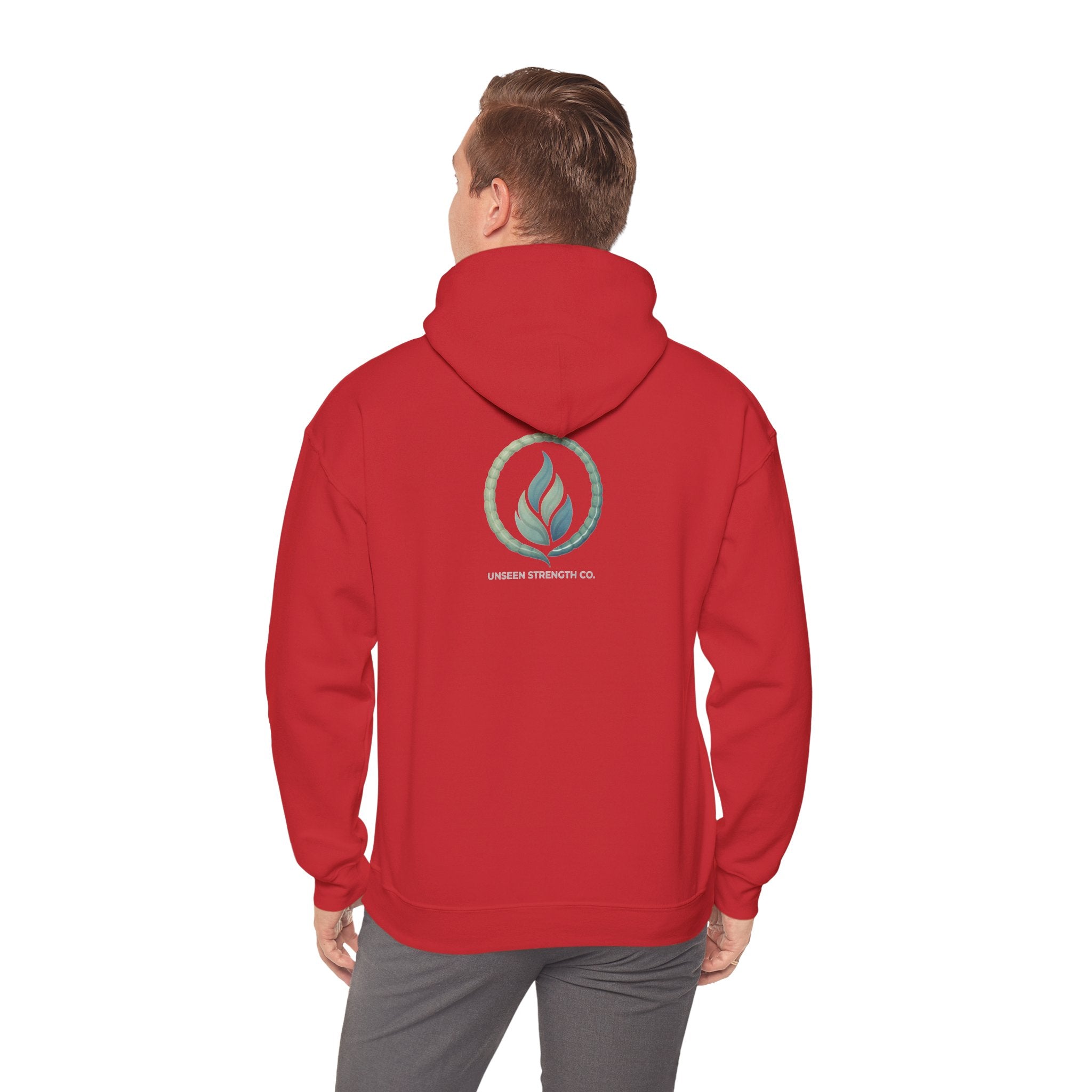 Health Symbol Hoodie – Minimal Pastel Cross & Leaf Wellness Graphic Hoodie