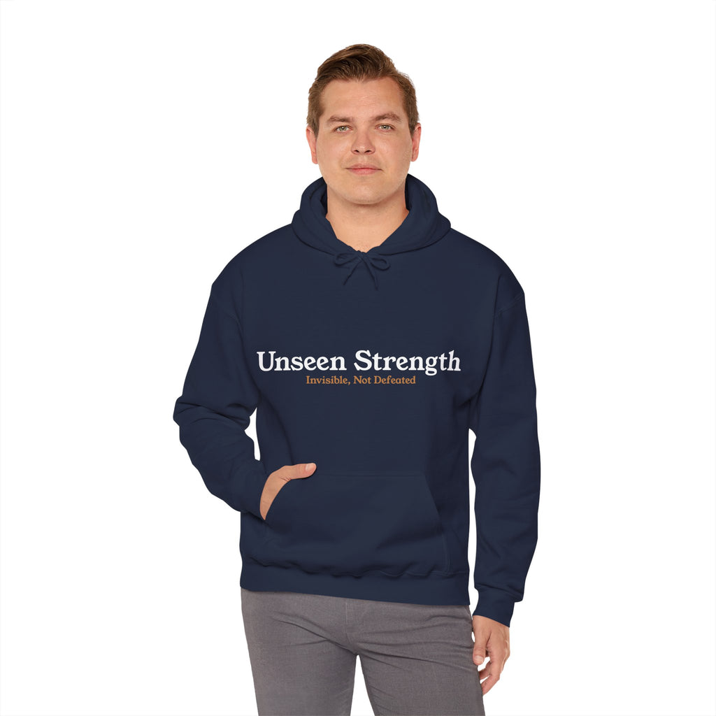 Unseen Strength Hoodie — "Invisible, Not Defeated"