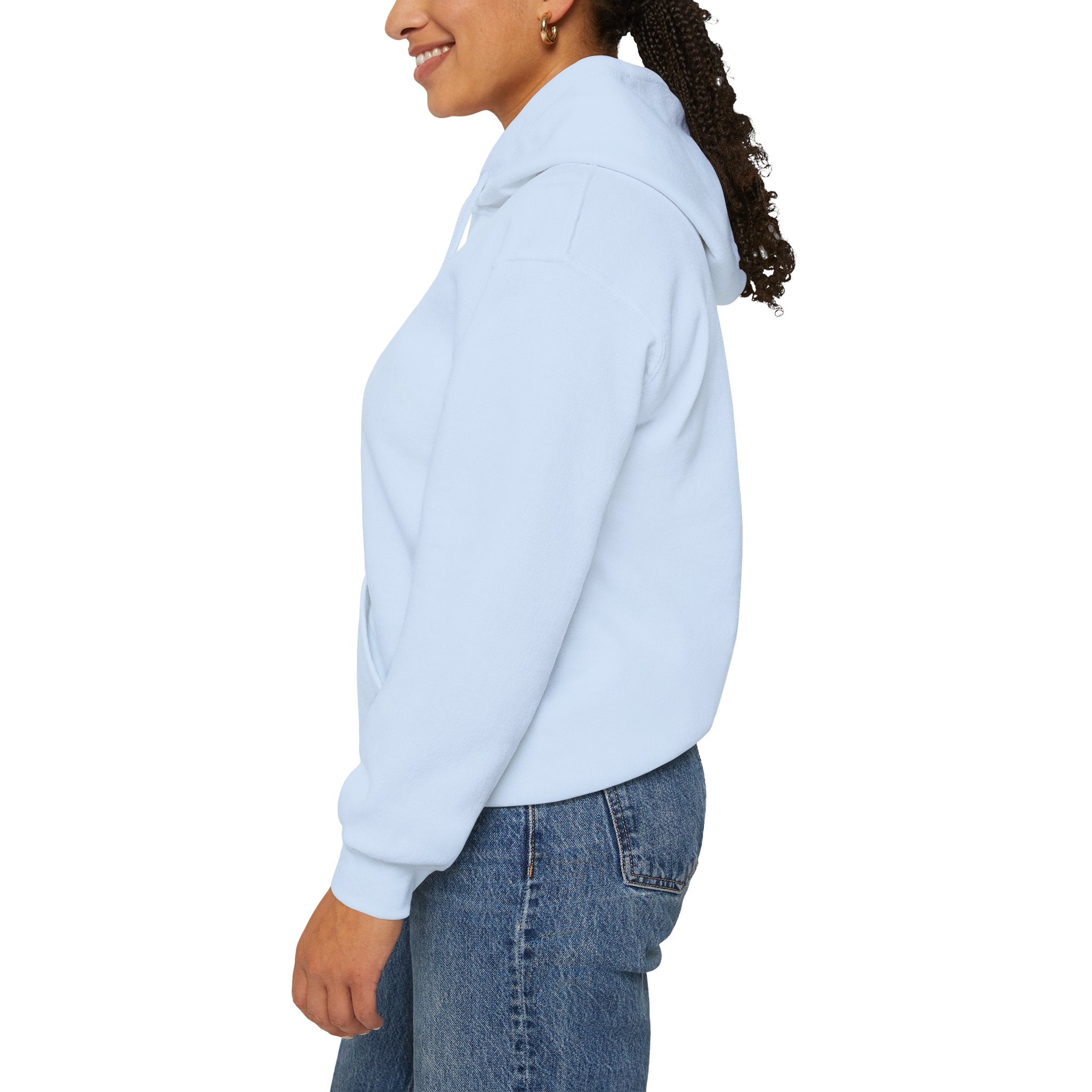 Health Symbol Hoodie – Minimal Pastel Cross & Leaf Wellness Graphic Hoodie