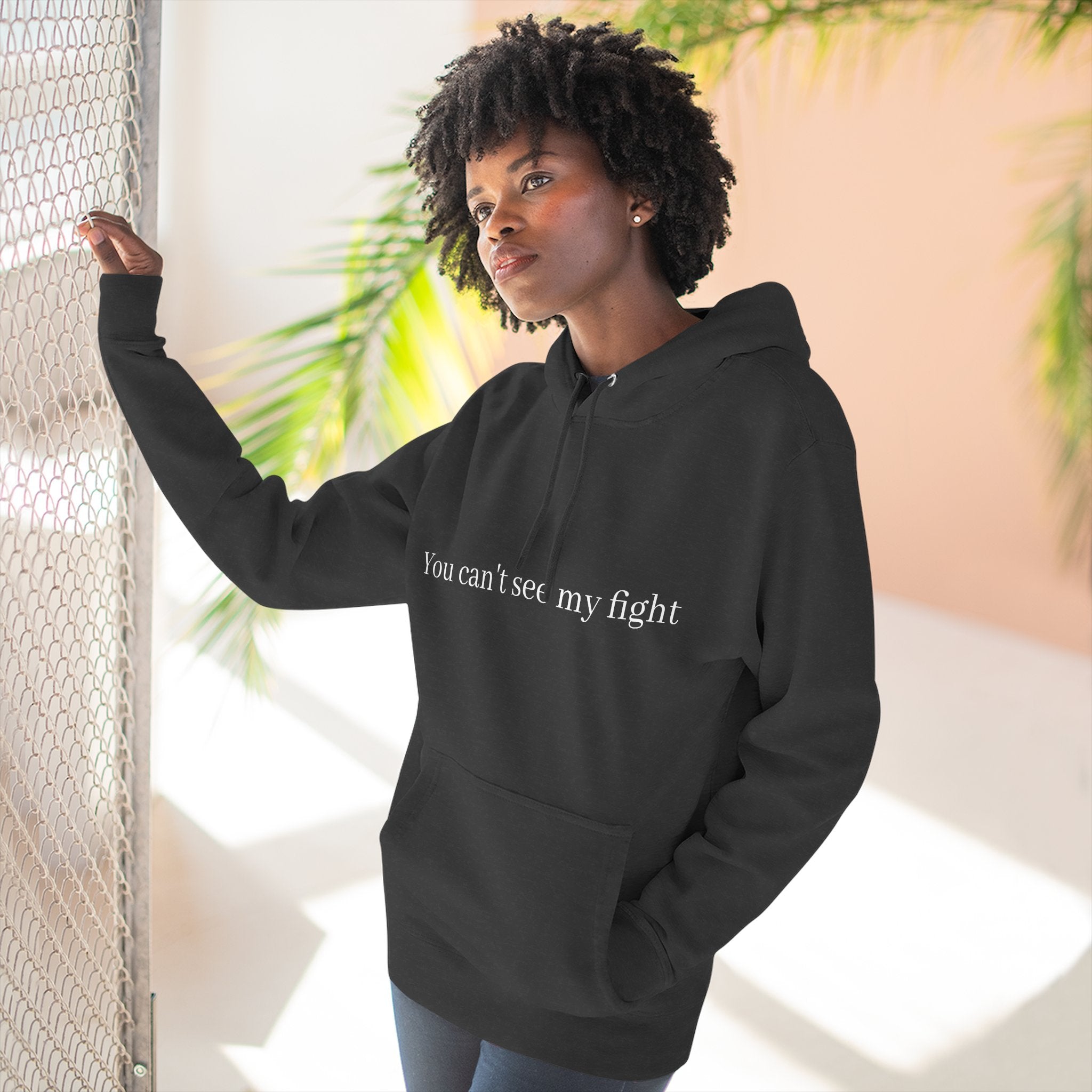 You Can't See My Fight Hoodie — Mental Health Awareness Fleece Pullover